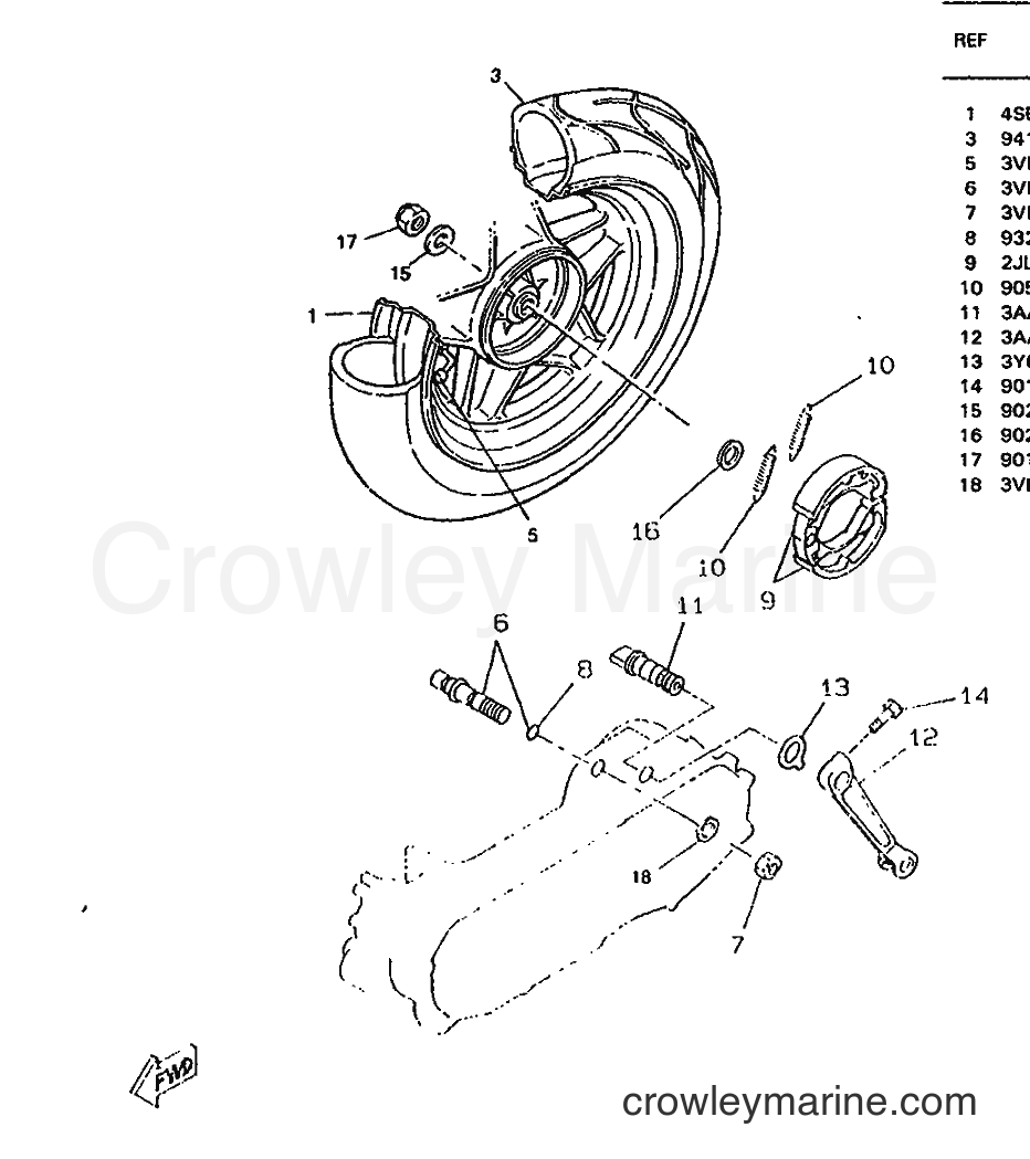 1995 Scooter CW50RS - CW50RS (4VA1) [999] - REAR WHEEL