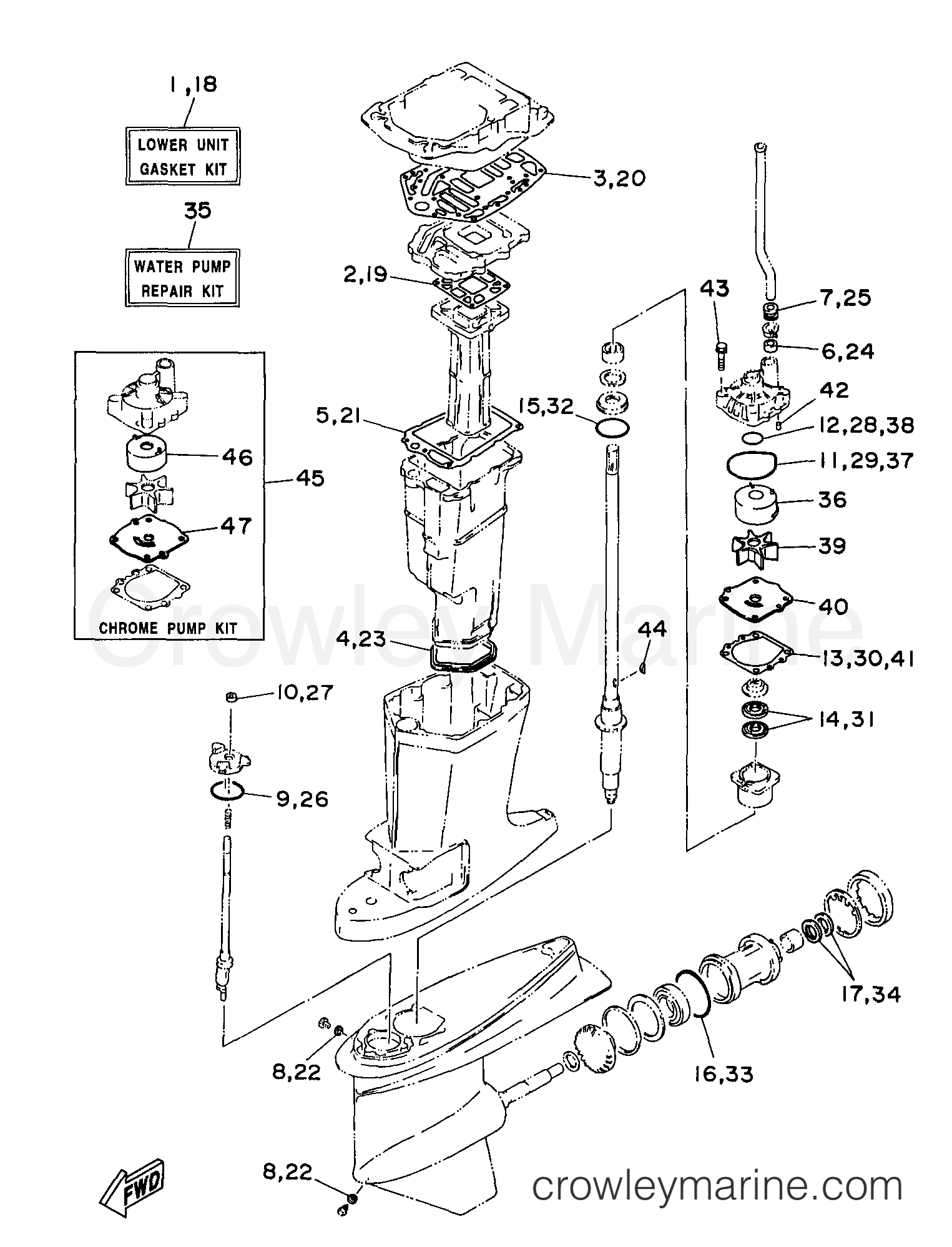 Yamaha Motors L130TXRX - REPAIR KIT 2