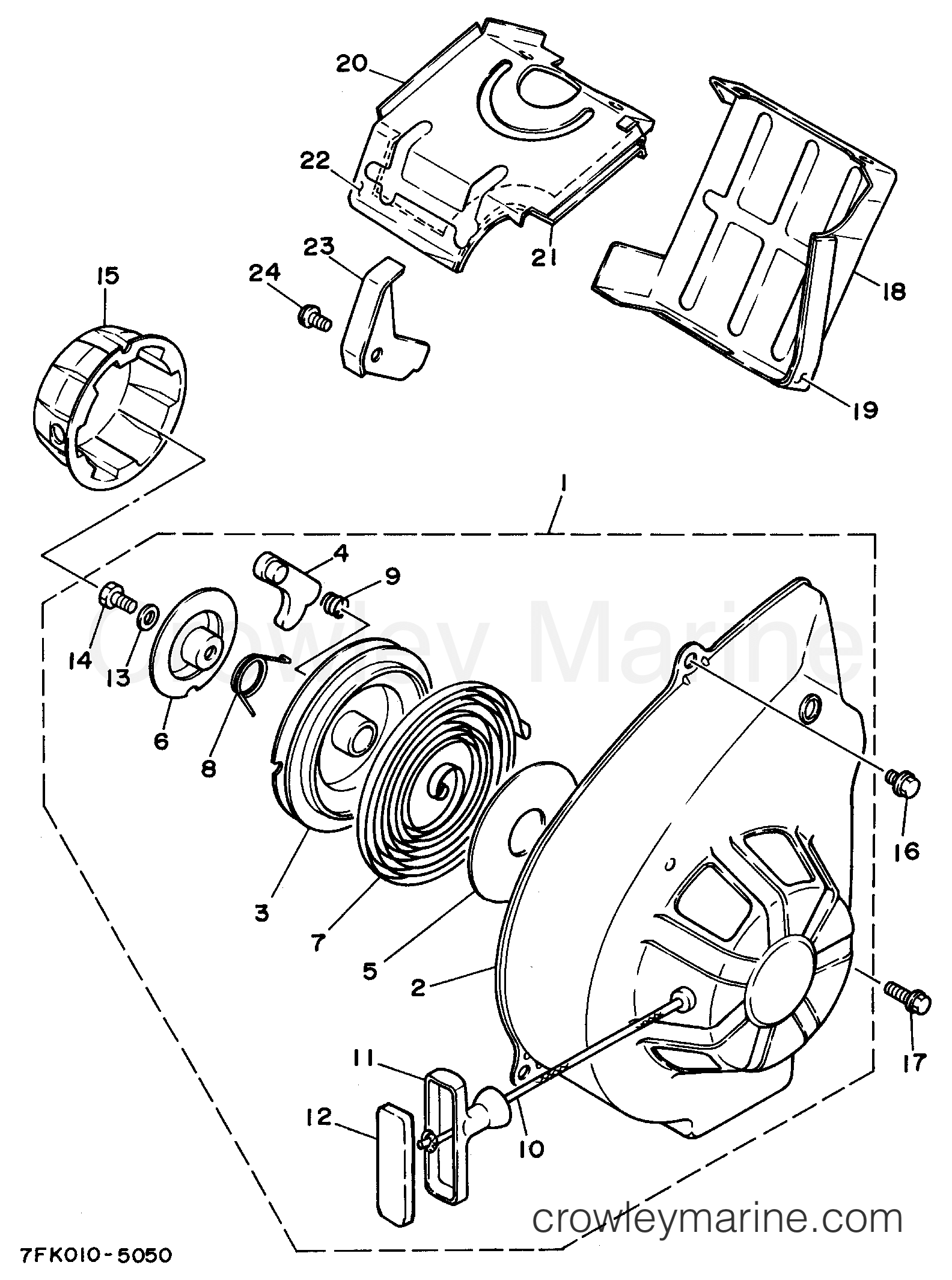 Yamaha Motors EF1000 - AIR SHROUD - STARTER