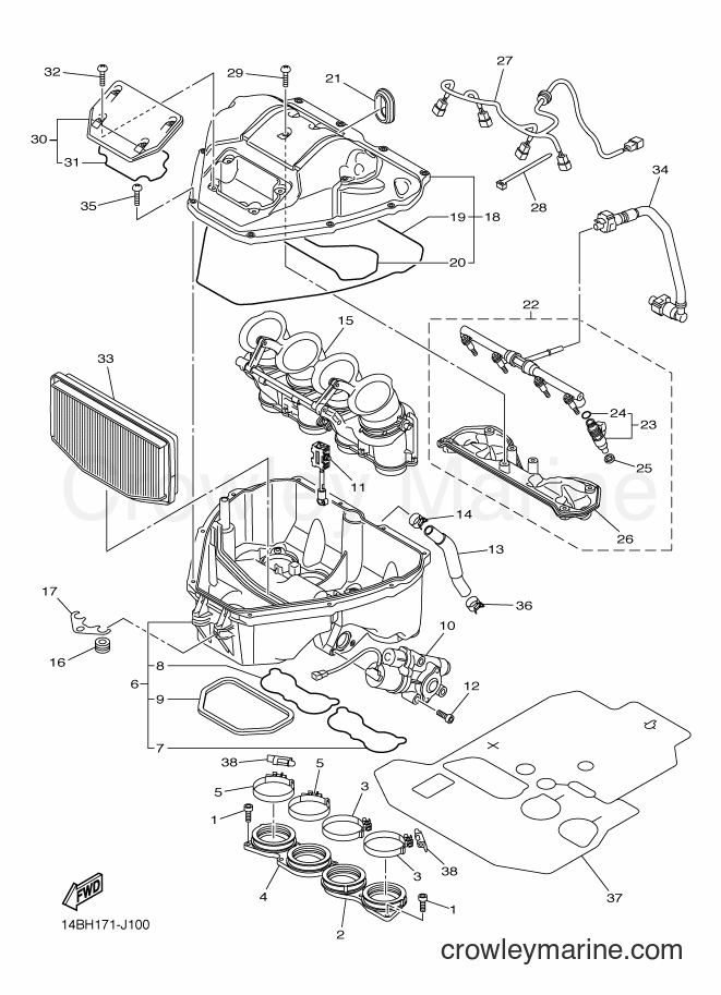 2012 Sport Bike YZF-R1 - YZF-R1 (1KB9) [010] - INTAKE
