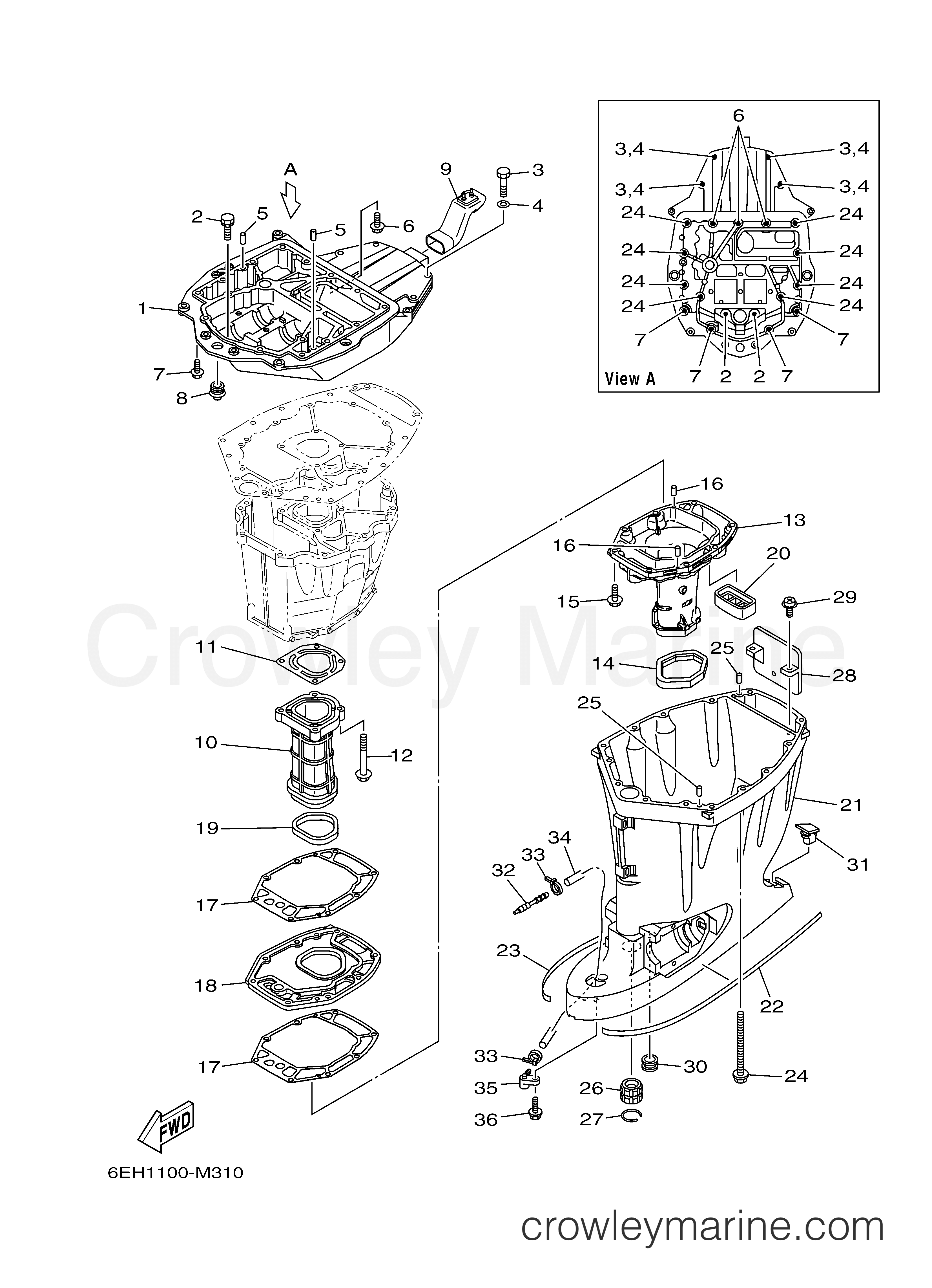 Yamaha Motors VF150LA - UPPER CASING
