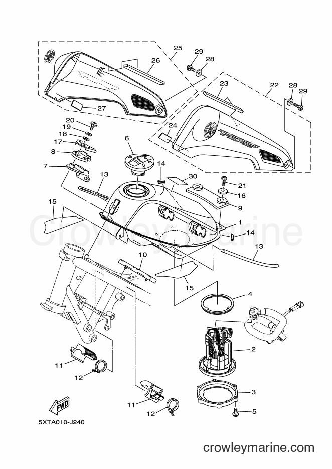 2017 Dirt Bike XG250 - XG250 (5XTC) [010] - FUEL TANK