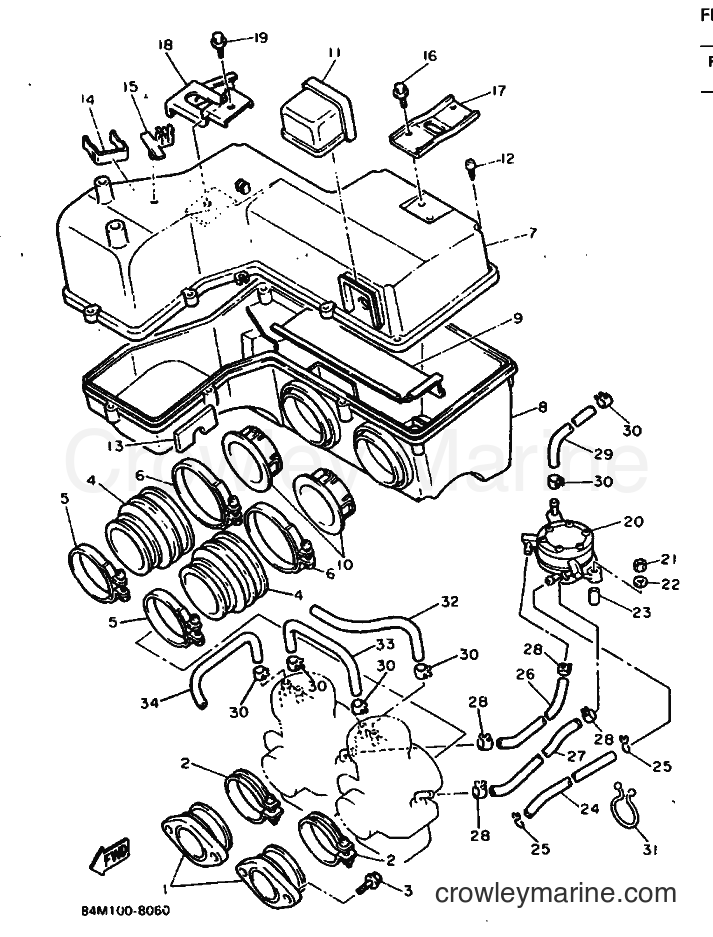 Yamaha Motors EX570BS8 (84N0) [020] - INTAKE