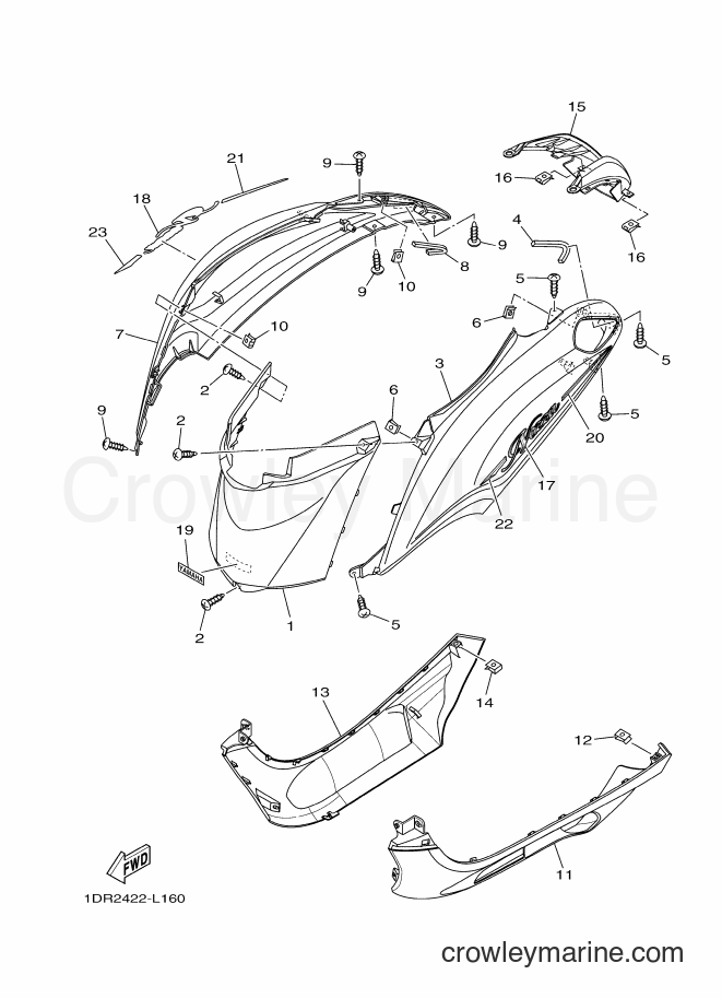 2012 Scooter XC115S - XC115S (1DR2) [010] - SIDE COVER