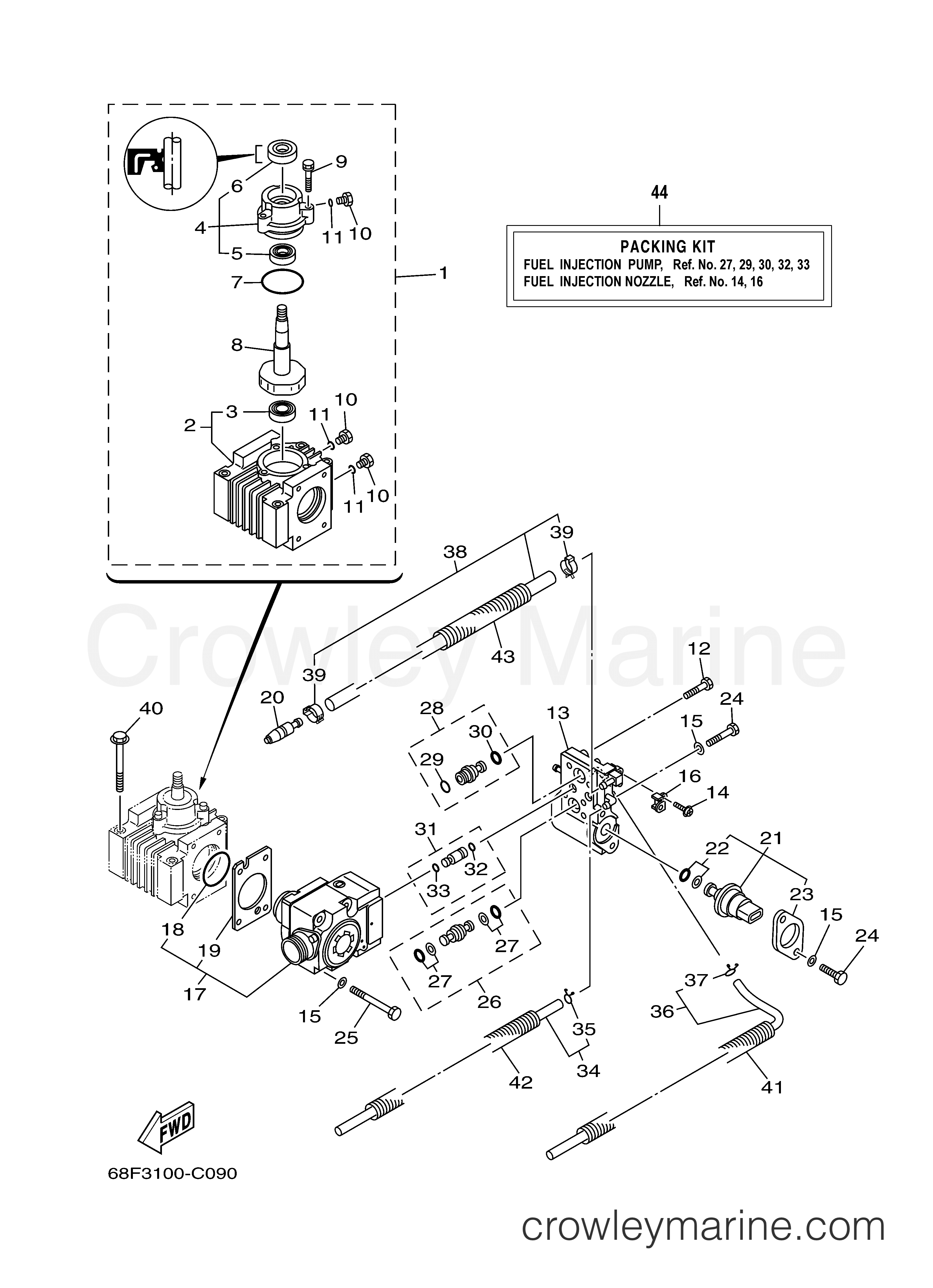 FUEL INJECTION PUMP - 2004 Outboard 200hp Z200TXRC | Crowley Marine