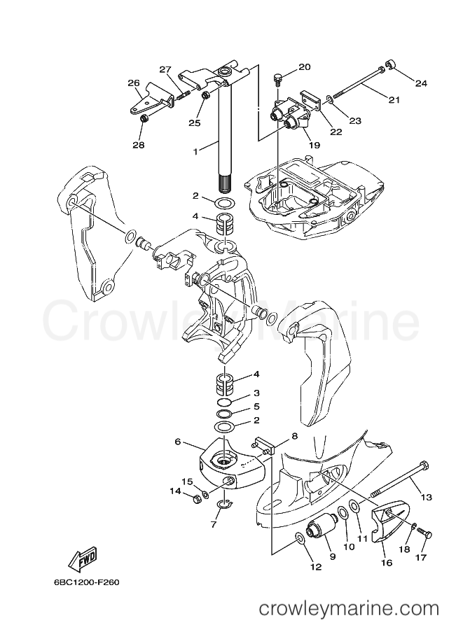 Yamaha Motors F75CEHDL (6BC3) [030] - BRACKET 3