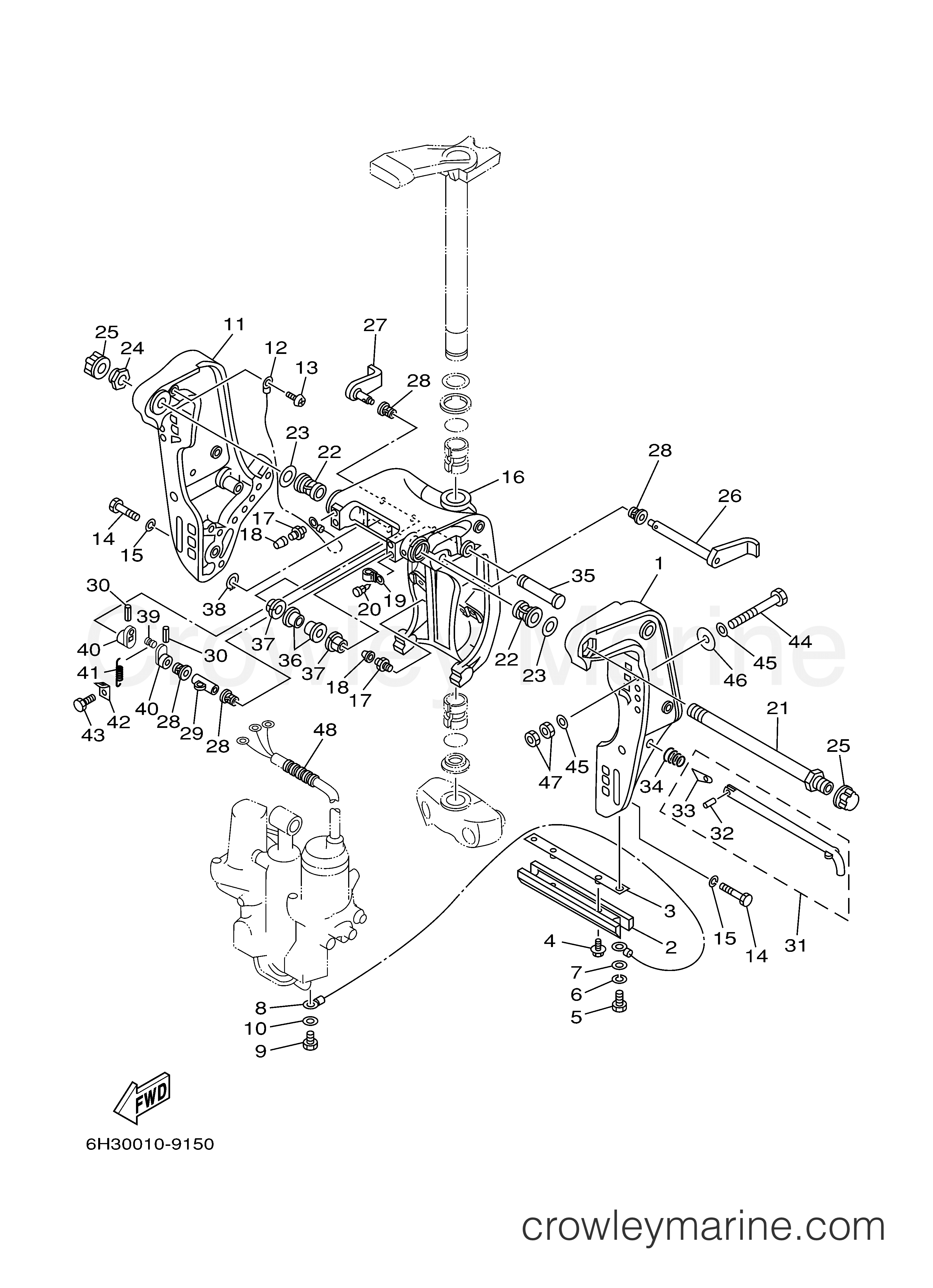 Yamaha Motors 60TLRZ - BRACKET 1