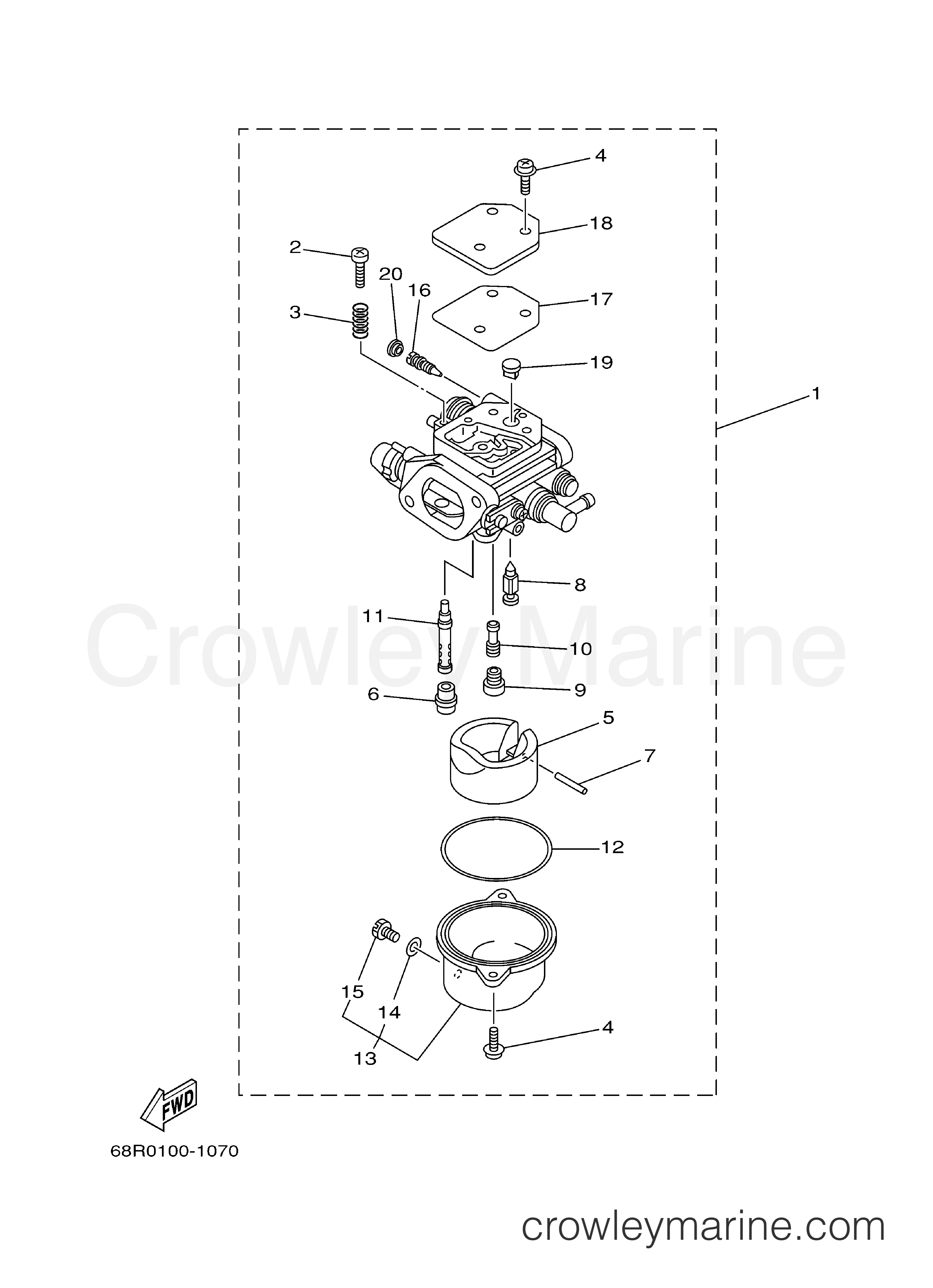 Yamaha Motors T8PLHB - CARBURETOR