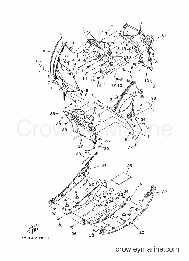 2014 Scooter AF115F - AF115F (1YC8) [010] - LEG SHIELD