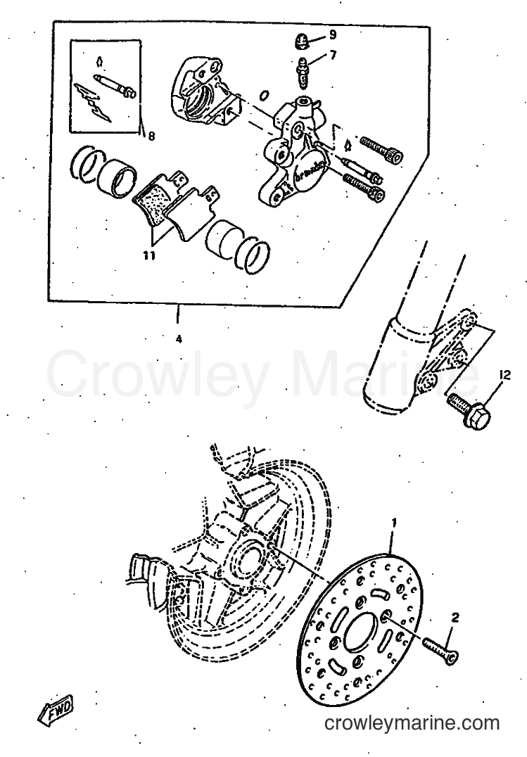 1997 Scooter CW50RS - CW50RS (4TD8) [999] - FRONT BRAKE CALIPER
