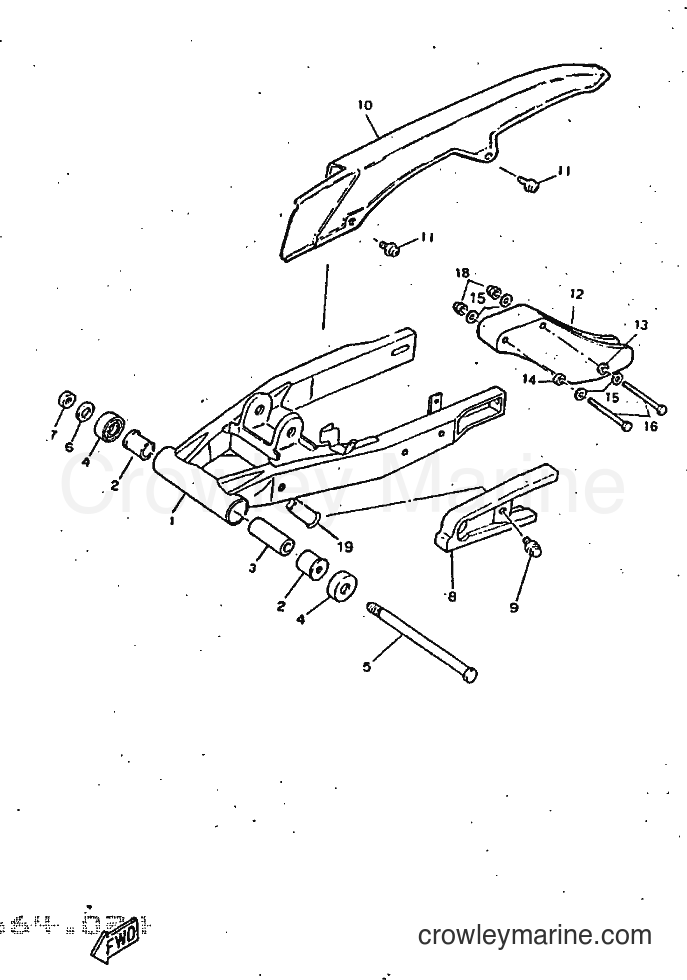 1997 Scooter DT50R - DT50R (5EC1) [999] - REAR ARM