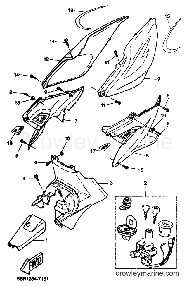 1999 Scooter YQ50 - YQ50 (5KF1) [010] - SIDE COVER
