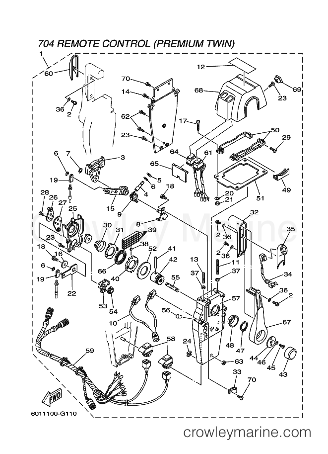 Yamaha Motors RIGGING REMOCON-2011 (601R) [010] - REMOTE CONTROL ASSY 7