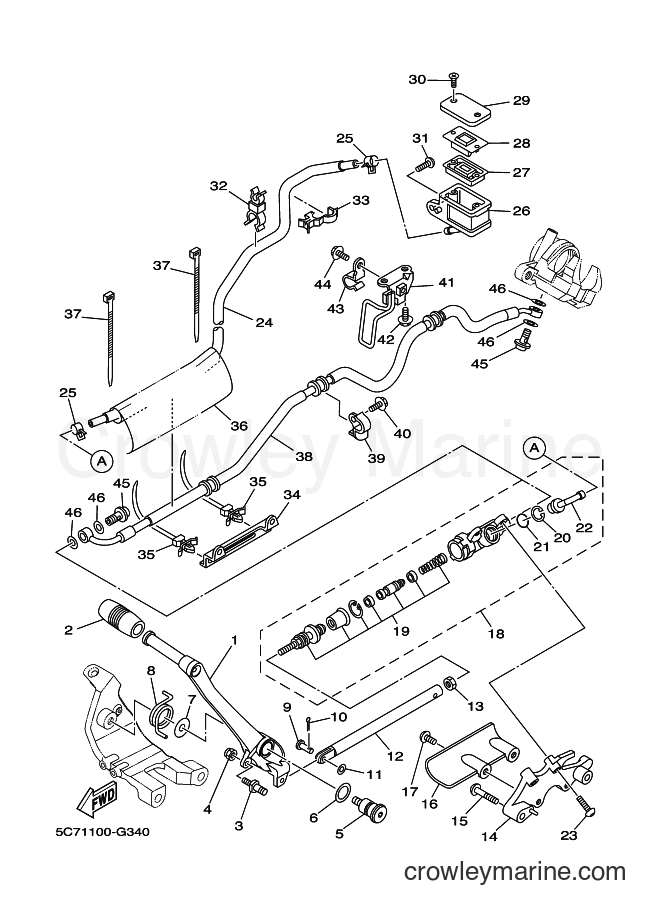 2011 Cruiser XV1900CU - XV1900CU (29PC) [010] - REAR MASTER CYLINDER