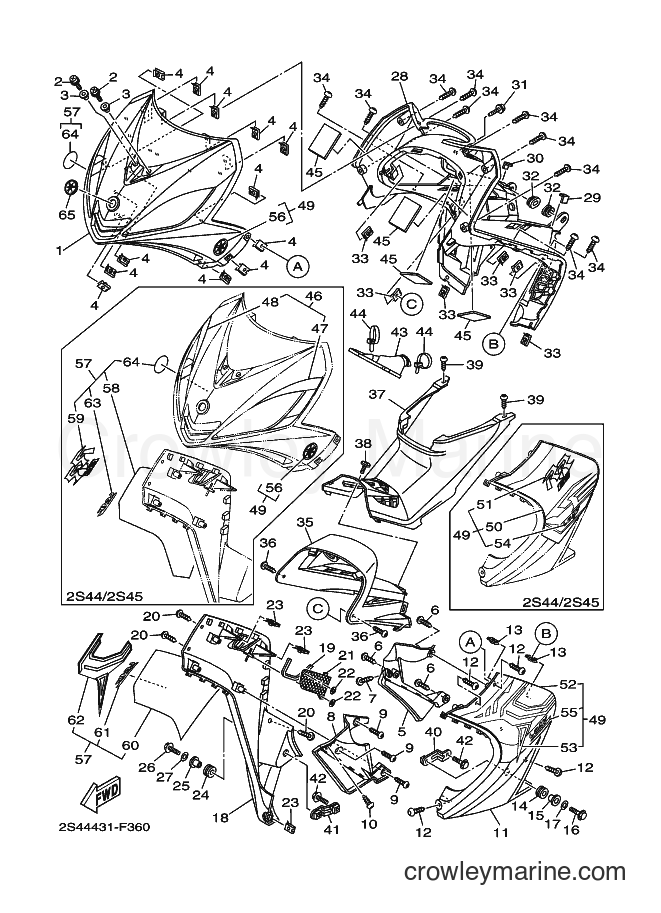 Yamaha Motors LBA-135D (5YP6) [010] - LEG SHIELD