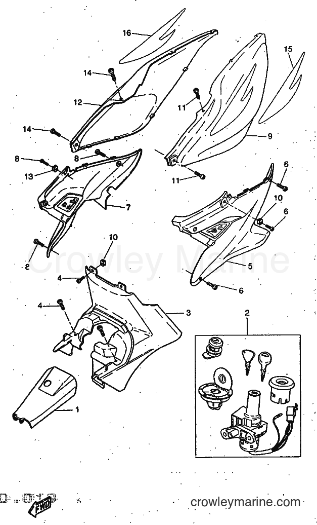 Yamaha Motors YQ50 (5DP1) [999] - SIDE COVER