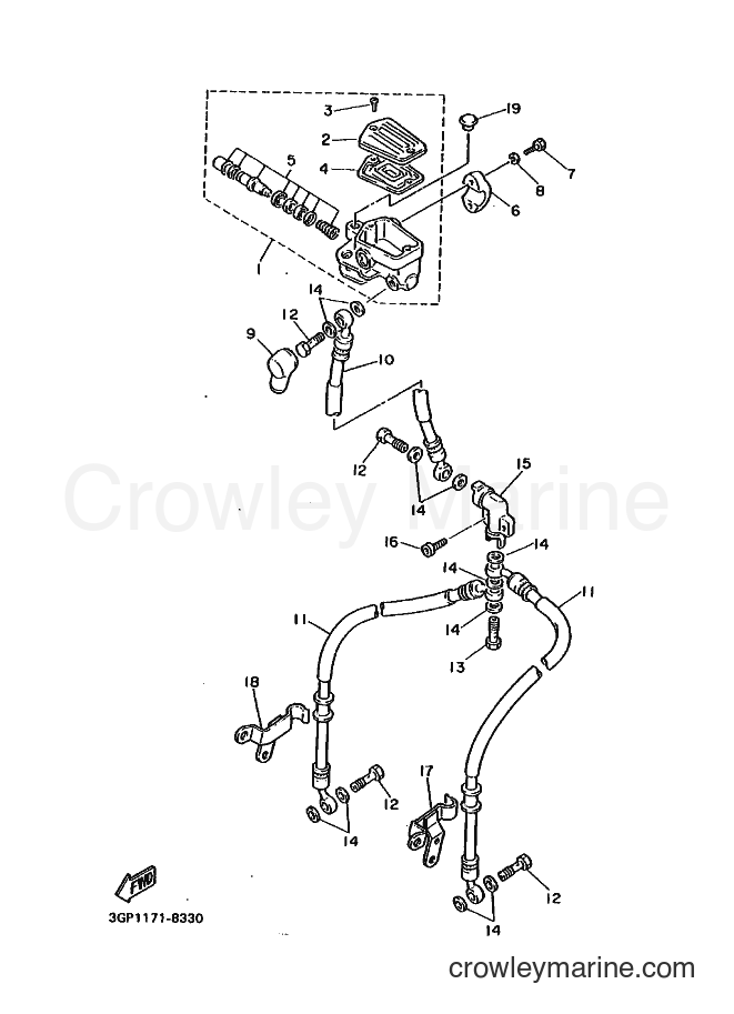 1988 Sport Bike FJ1200 - FJ1200 (3GP1) [010] - FRONT MASTER CYLINDER