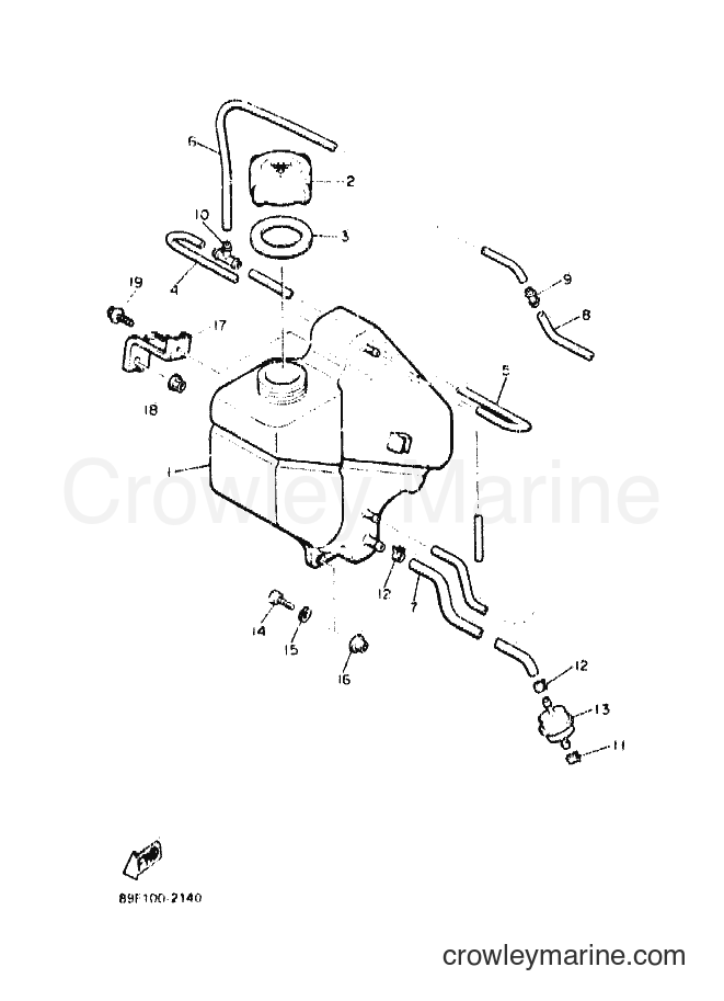 1992 Snowmobile CS340E - CS340E (89E1) [020] - OIL TANK