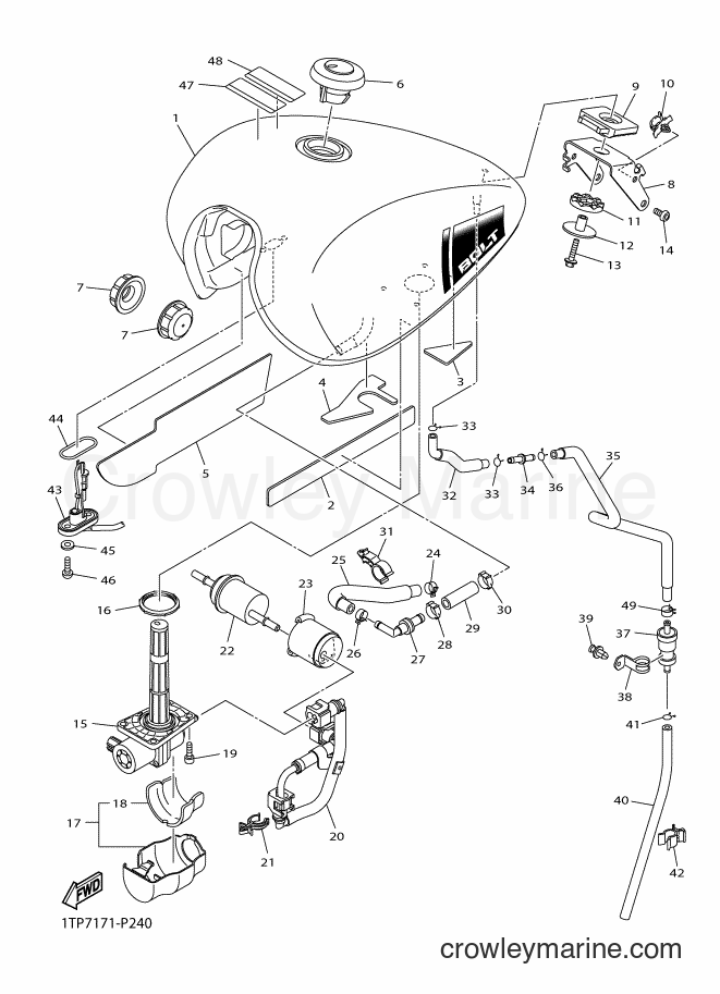 2015 Cruiser XVS950CU - XVS950CU (1TP7) [010] - FUEL TANK