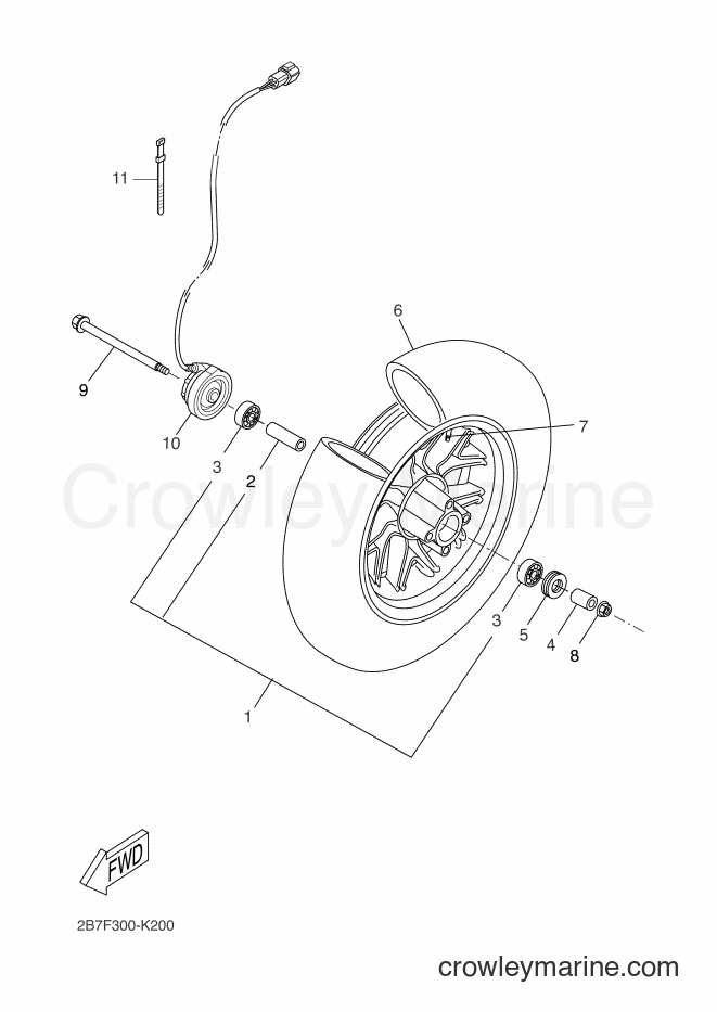 Yamaha Motors CW50N (2B7H) [020] - FRONT WHEEL