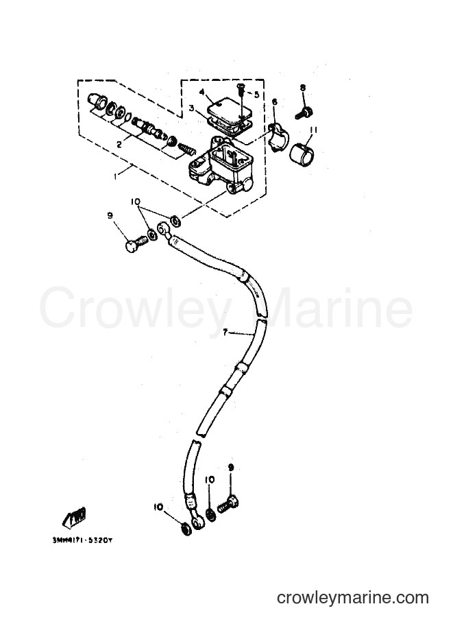 1995 Dirt Bike DT200R - DT200R (3MH4) [010] - FRONT MASTER CYLINDER