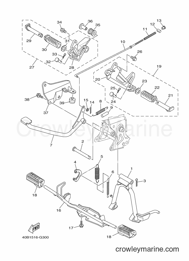 2014 Scooter T110C - T110C (40BB) [010] - STAND & FOOTREST