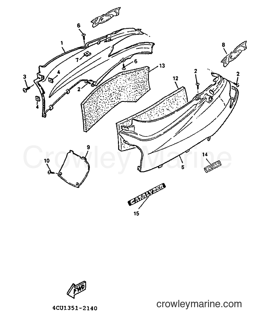 Yamaha Motors YE50 (4LN3) [999] - SIDE COVER & OIL TANK