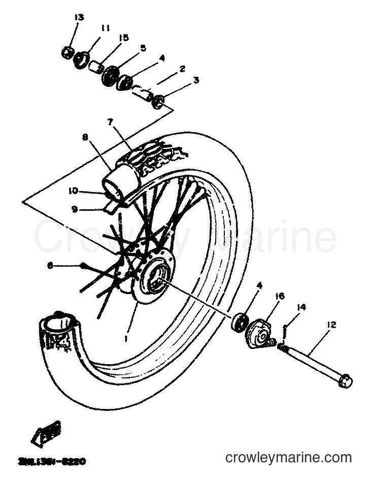 1991 Scooter DT50R - DT50R (4CT2) [999] - FRONT WHEEL