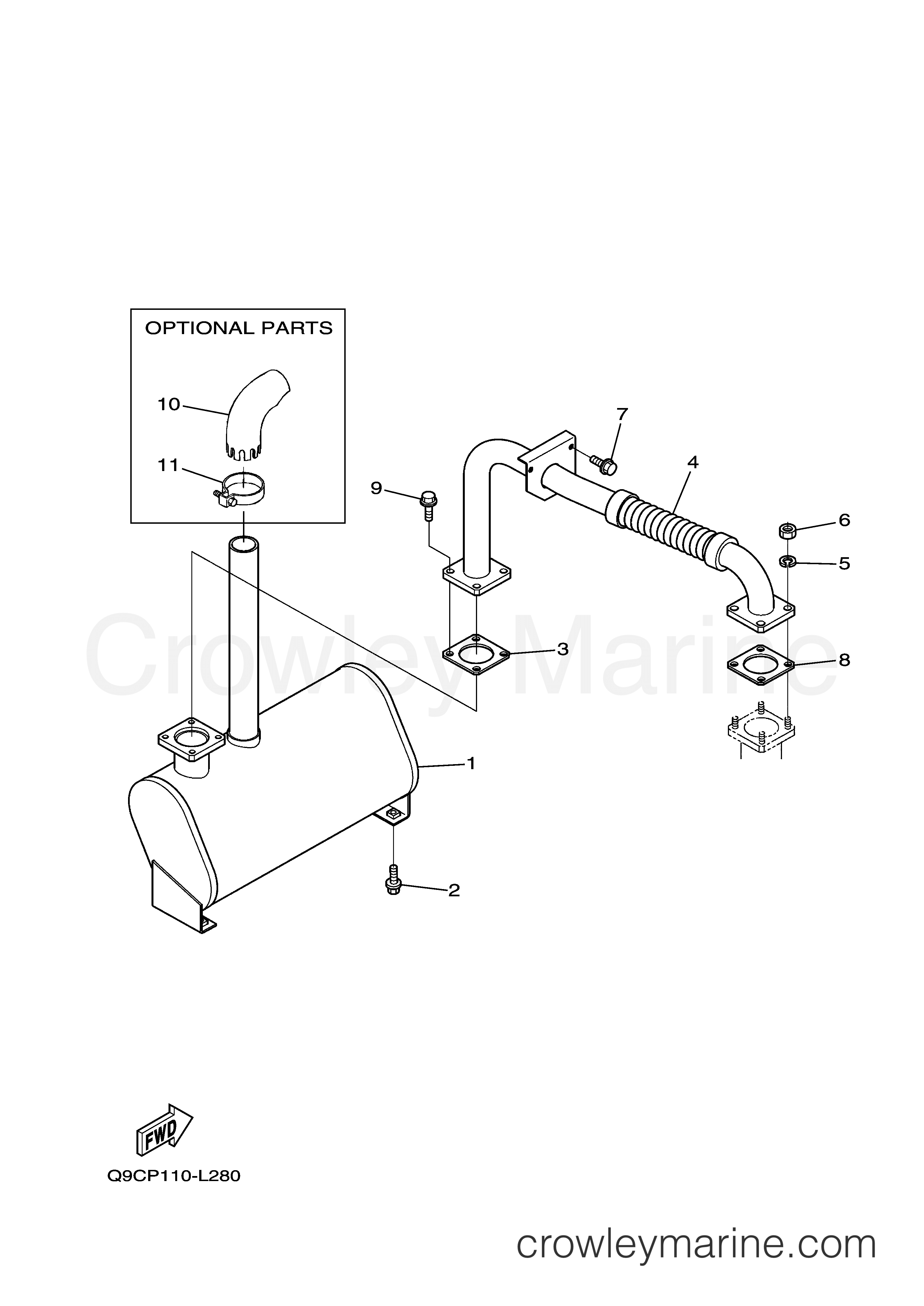 Yamaha Motors EDL11000SDE - EXHAUST 2