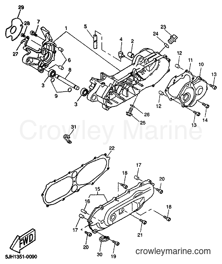 Yamaha Motors EW50 (5JH3) [030] - CRANKCASE