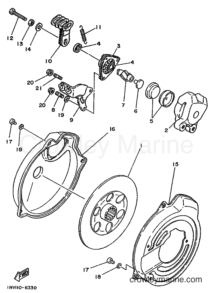 1989 ATV YFM200DX - YFM200DX (3GC2) [020] - REAR BRAKE CALIPER