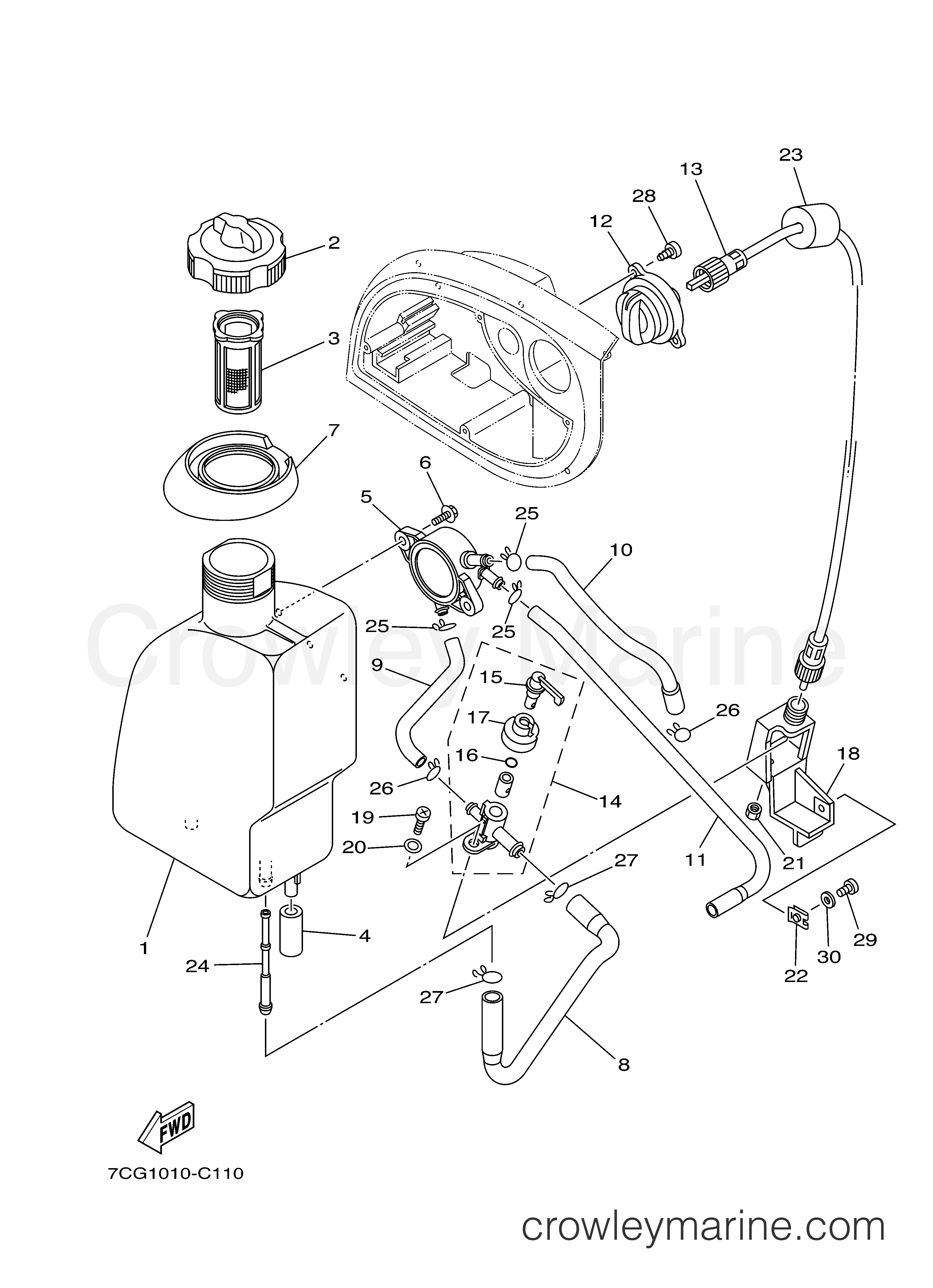 Yamaha Motors EF1000ISC - FUEL TANK
