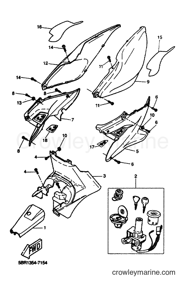 2000 Scooter YQ50L - YQ50L (5KF7) [010] - SIDE COVER