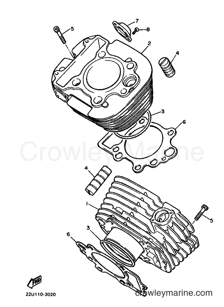 1983 Cruiser XV500 - XV500 (26R0) [010] - CYLINDER