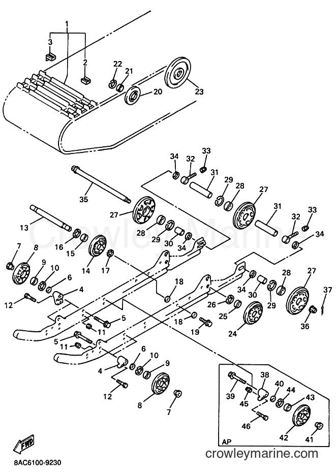 2002 Snowmobile VK540E-3 - VK540E-3 (8AC9) [020] - TRACK SUSPENSION 1