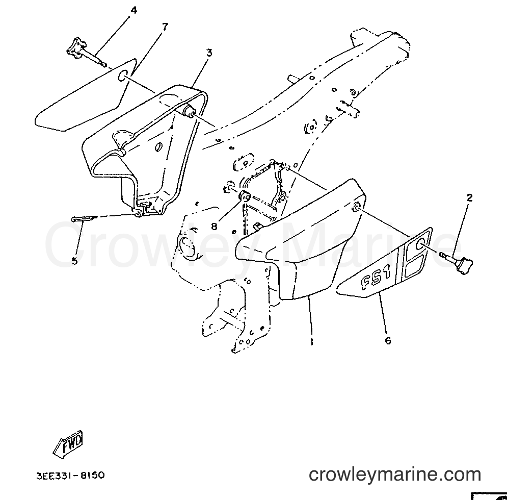 1988 Scooter FS1 - FS1 (3EE1) [999] - SIDE COVER & OIL TANK