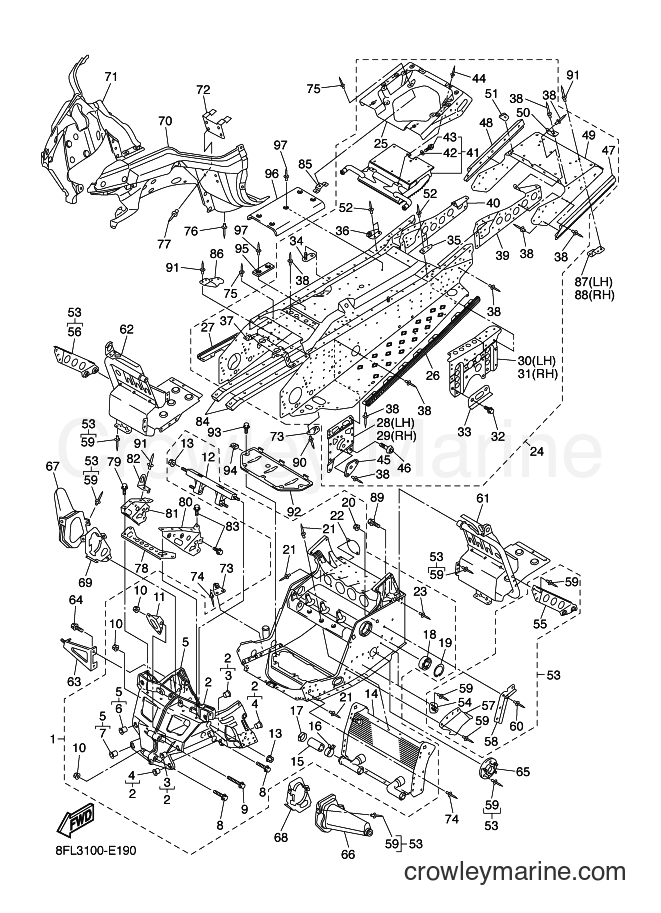 Yamaha Motors RSR10 (8FL4) [010] - FRAME