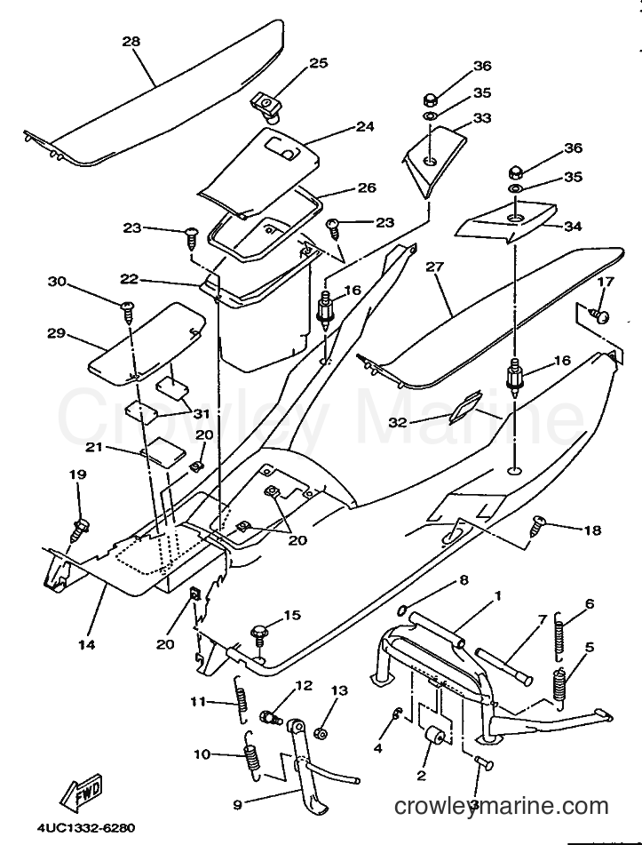 1997 Scooter YP250 - YP250 (4UC2) [090] - STAND & FOOTREST