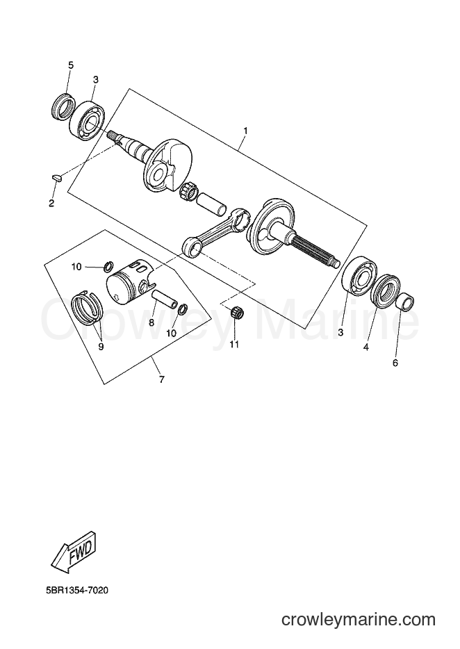 2000 Scooter YQ50 - YQ50 (5KF5) [010] - CRANKSHAFT & PISTON