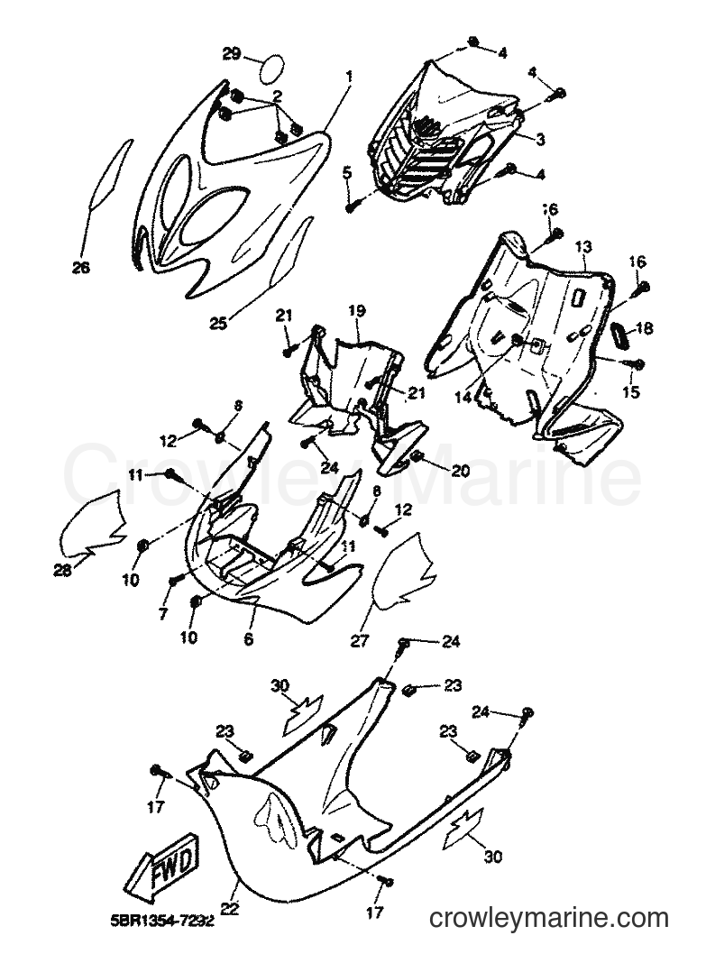 2000 Scooter YQ50L - YQ50L (5KF7) [010] - LEG SHIELD