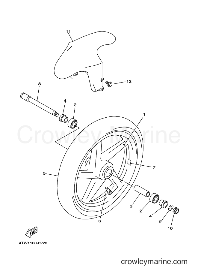 1999 Street Bike TZ250 - TZ250 (4TW4) [090] - FRONT WHEEL