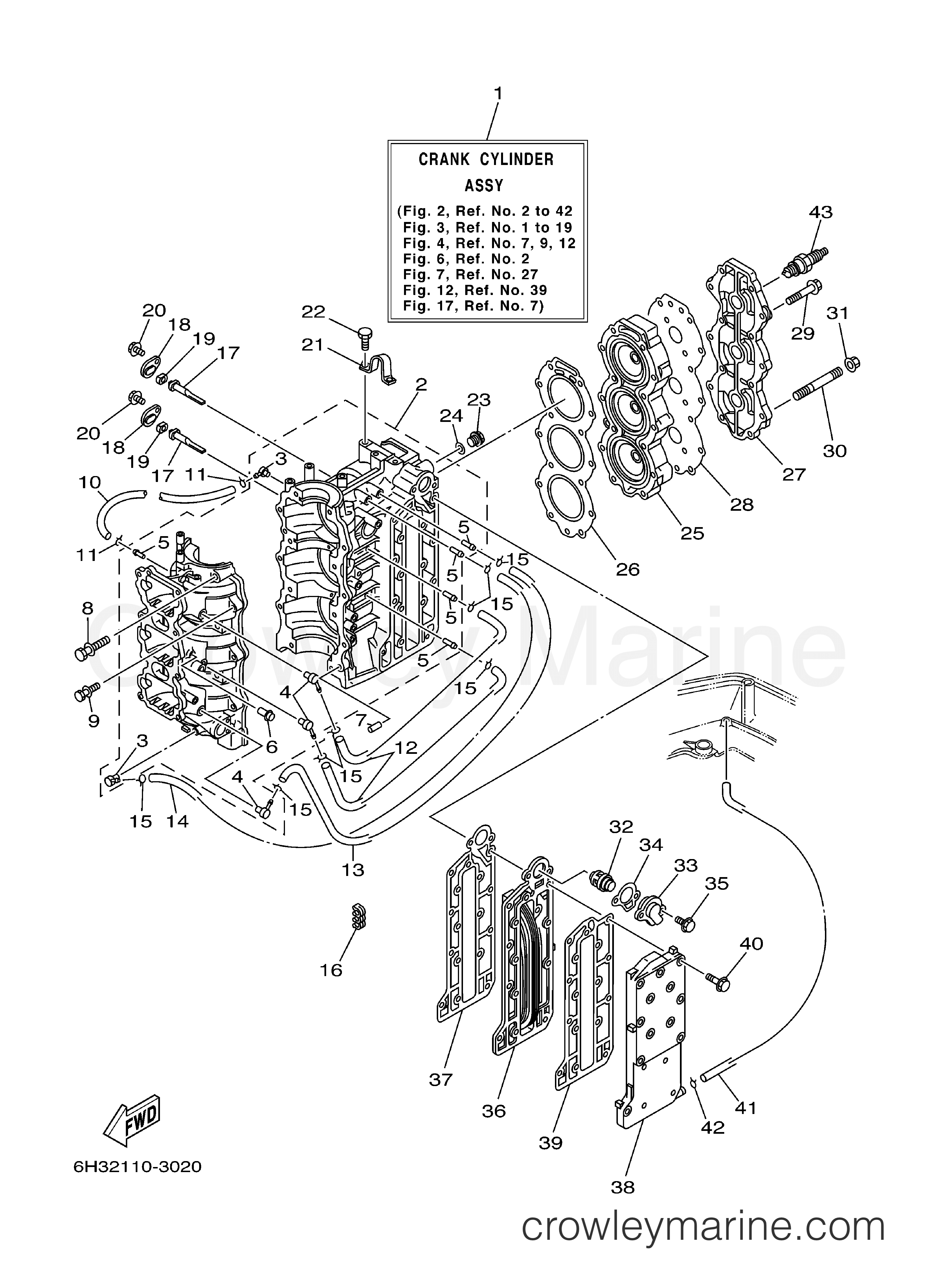Yamaha Motors 60TLRB - CYLINDER CRANKCASE