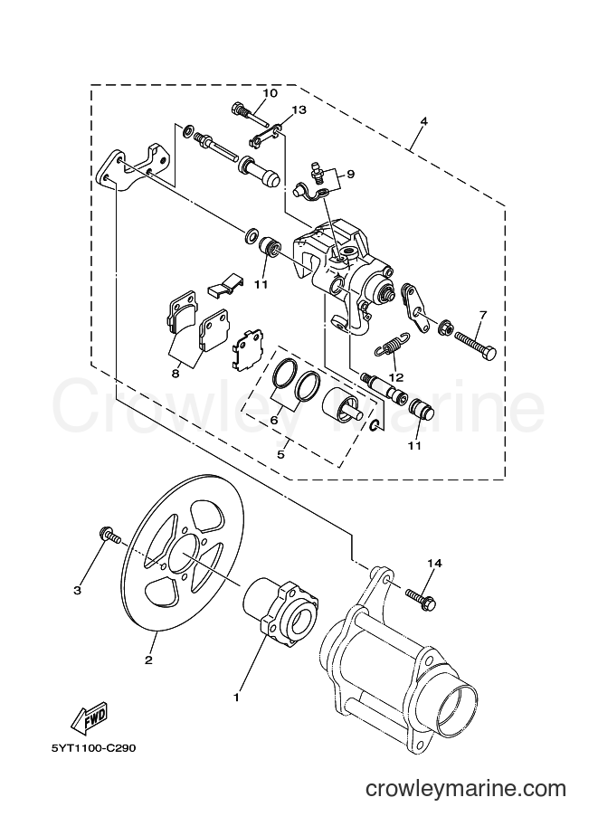 2007 ATV YFM350R - YFM350R (10P2) [010] - REAR BRAKE