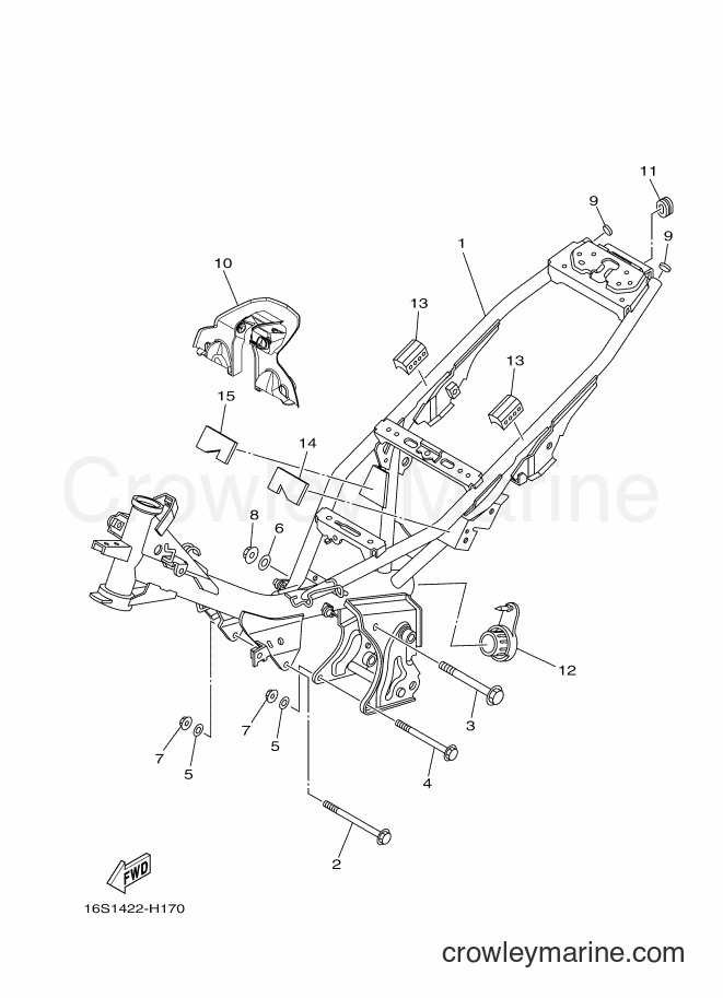 Yamaha Motors T115LE (16SC) [010] - FRAME