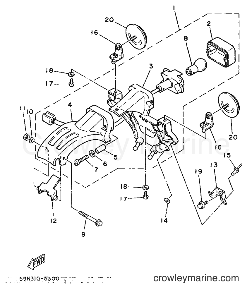 1988 Dirt Bike TY250 - TY250 (59N) [99A] - TAILLIGHT