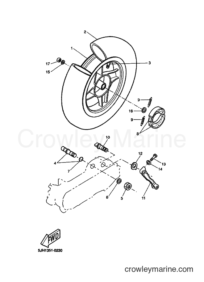 2000 Scooter EW50 - EW50 (5JH1) [020] - REAR WHEEL