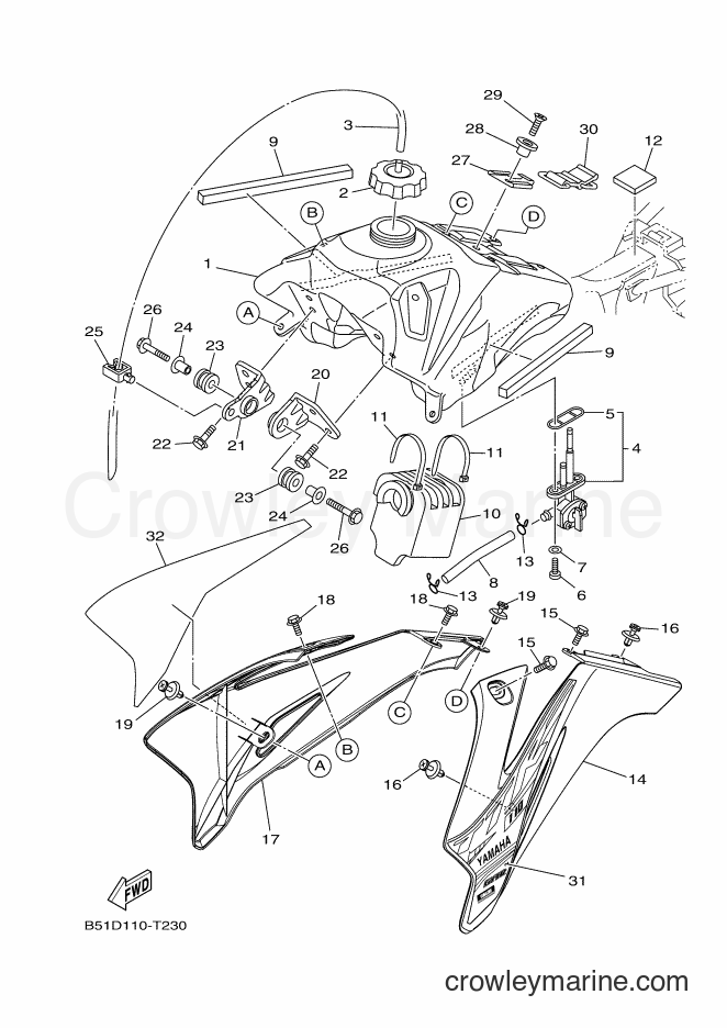 2018 Dirt Bike TT-R110E - TT-R110E (B51E) [010] - FUEL TANK