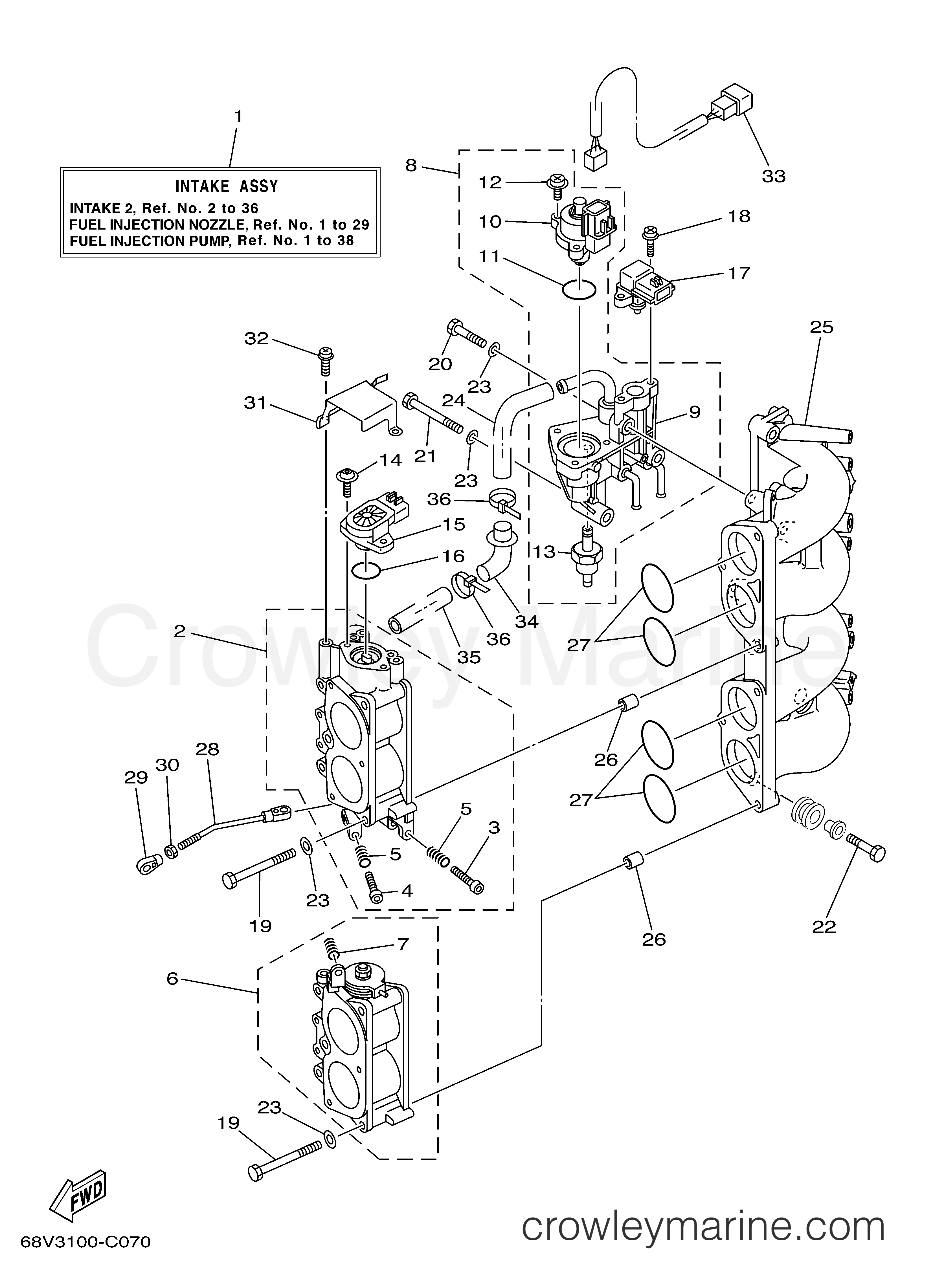 Yamaha Motors LF115TXRC - INTAKE 2
