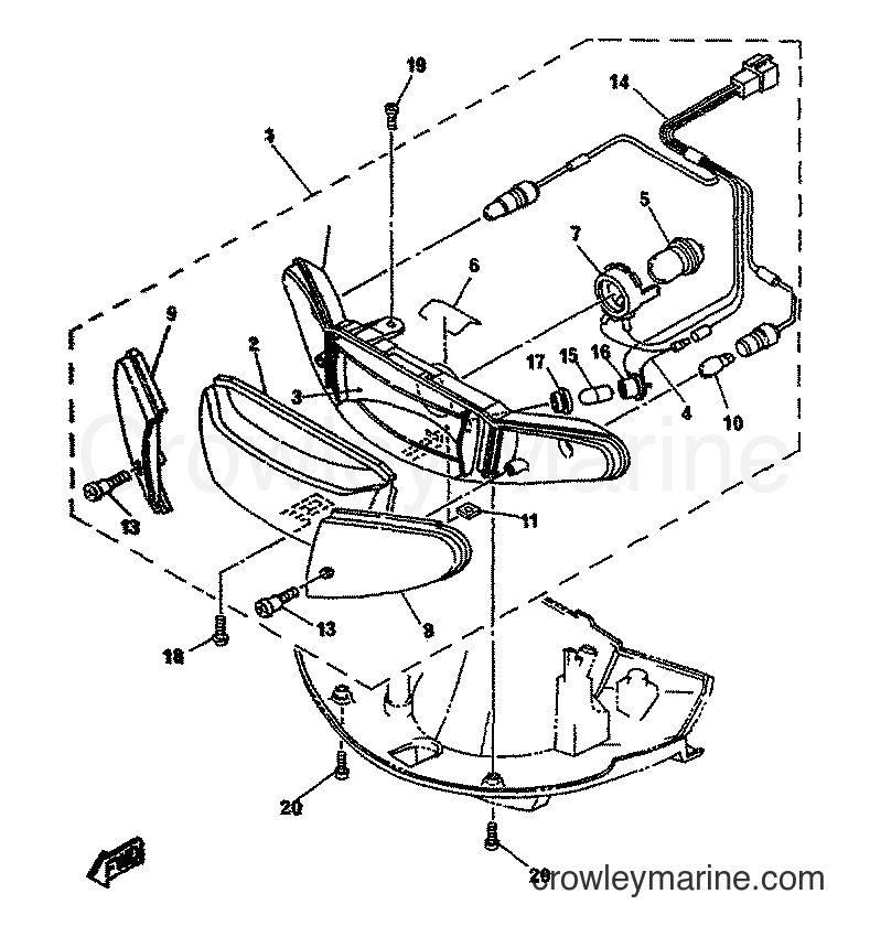 1995 Scooter YA50F - YA50F (4SN2) [999] - HEADLIGHT