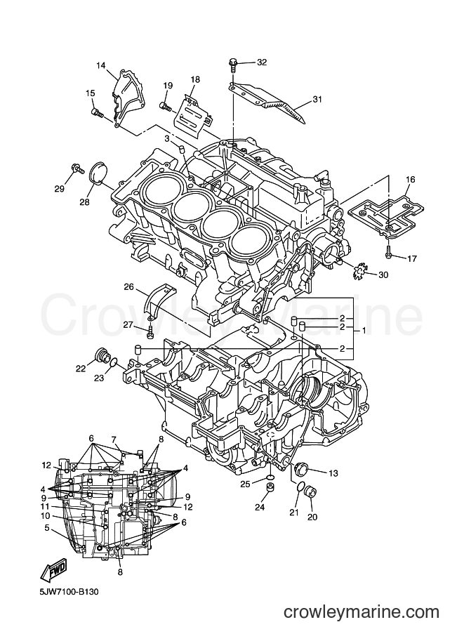 2005 Sport Bike FJR1300A - FJR1300A (5VSD) [050] - CRANKCASE